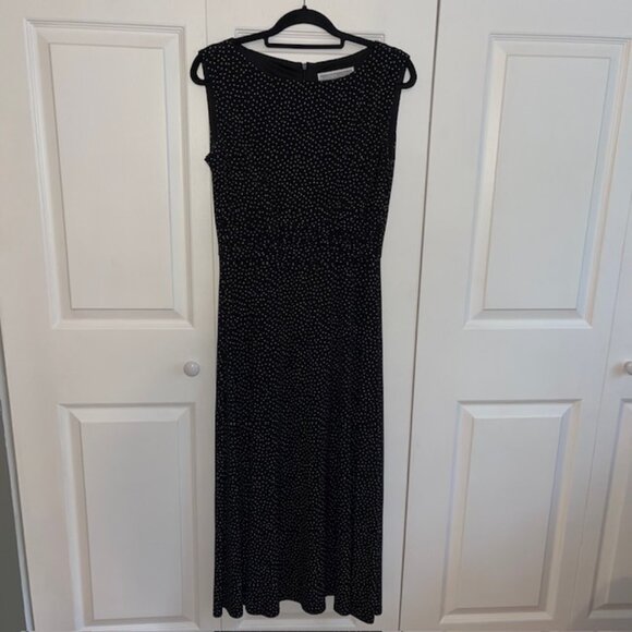 Jessica Howard Sleeveless Black and White Polka Dot Dress - Sz. 10 - Picture 4 of 5